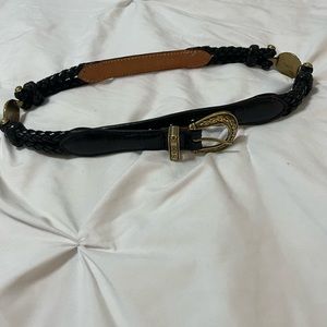 Black leather belt